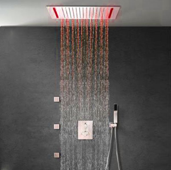 europe design 360*500 multi color 304 sus embedd ceiling rain shower head faucet thermostatic valve mixer tap set with spa body jets
europe design 360*500 multi color 304 sus embedd ceiling rain shower head faucet thermostatic valve mixer tap set with spa body jets