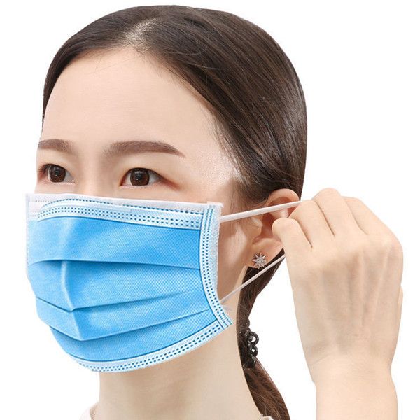 Air Anti-Pollution Mask 3 Layer Ear-loop Dust Mouth Masks Cover 3-Ply Non-woven Disposable Dust FaceMask Soft Disposable Face Mask