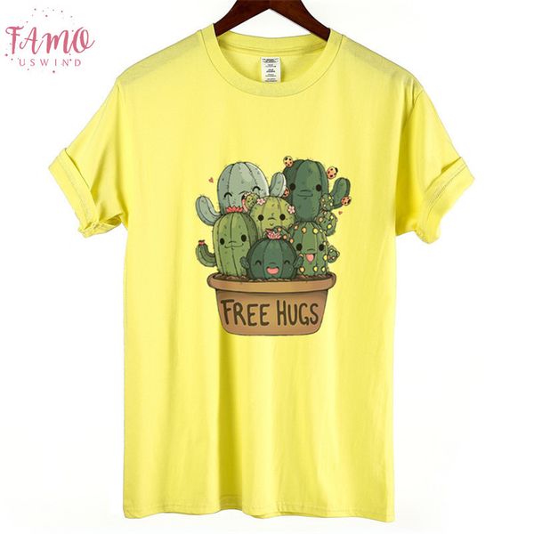 cute cactus hugs printed tshirt women summer style fashion womens t shirt plus size casual cotton t shirt female, White
cute cactus hugs printed tshirt women summer style fashion womens t shirt plus size casual cotton t shirt female, White