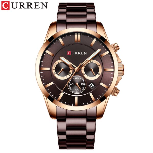 curren 8358 watch men waterproof calendar quartz wrist watch 2019 clock business alloy case stainless steel band, Slivery;brown
curren 8358 watch men waterproof calendar quartz wrist watch 2019 clock business alloy case stainless steel band, Slivery;brown