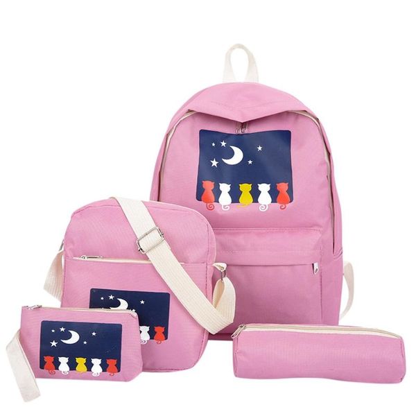 backpack 2019 new women four-piece backpack printed cat travel student bag school bag bolsa escolar
backpack 2019 new women four-piece backpack printed cat travel student bag school bag bolsa escolar
