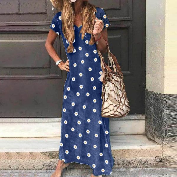 kancoold dress women plus size casual daisy printed v-neck short sleeve maxi dress summer fashion new momen 20may14, Black;gray
kancoold dress women plus size casual daisy printed v-neck short sleeve maxi dress summer fashion new momen 20may14, Black;gray