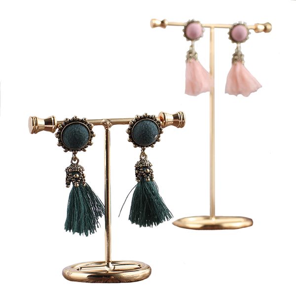 1 pc alloy earring stud display stand showcase golden jewelry show rack shelf gadget earring organizer three options, Pink;blue
1 pc alloy earring stud display stand showcase golden jewelry show rack shelf gadget earring organizer three options, Pink;blue