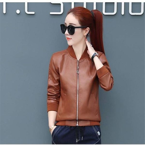 2019 spring autumn new women casual baseball uniform pu leather coat female korean style fake leather jacket casaco mujer k222, Black
2019 spring autumn new women casual baseball uniform pu leather coat female korean style fake leather jacket casaco mujer k222, Black