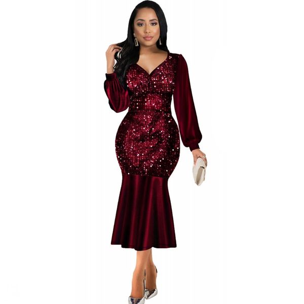 african dresses for women 2020 women's africa clothing sequin midi dress new african design bazin long sleeve dashiki dress lady, Red
african dresses for women 2020 women's africa clothing sequin midi dress new african design bazin long sleeve dashiki dress lady, Red