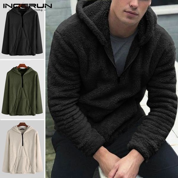 incerun big pockets cotton hoodies leisure streetwear solid zipper long sleeve men hooded sweatshirt fashion furry mens pullover, Black
incerun big pockets cotton hoodies leisure streetwear solid zipper long sleeve men hooded sweatshirt fashion furry mens pullover, Black