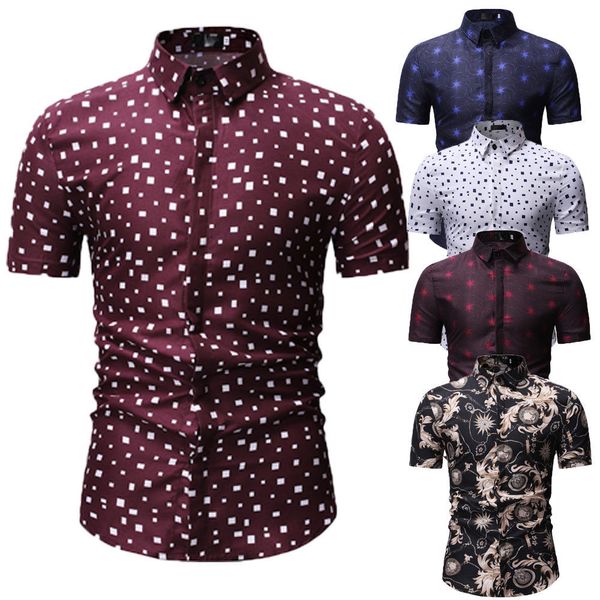 2019 new style fashion luxury men's slim fit shirts short sleeve cotton stylish formal casual print, White;black
2019 new style fashion luxury men's slim fit shirts short sleeve cotton stylish formal casual print, White;black