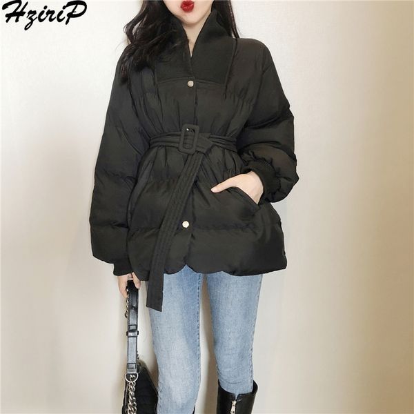 hzirip 2019 new design female women winter solid fashion sashes slim coat thick outwear women plus size 2 colors, Black
hzirip 2019 new design female women winter solid fashion sashes slim coat thick outwear women plus size 2 colors, Black