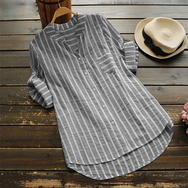 designer women blouse plus size 2019 100% cotton summer womens striped casual work ladies blusas v neck blusa feminina 5xl, White
designer women blouse plus size 2019 100% cotton summer womens striped casual work ladies blusas v neck blusa feminina 5xl, White
