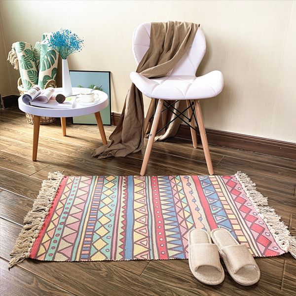 Retro Bohemian Carpet Hand Geometric Cotton Linen Tassel Rug Bedside Mat Rugs and Carpets for Home Living Room Home Decor
Retro Bohemian Carpet Hand Geometric Cotton Linen Tassel Rug Bedside Mat Rugs and Carpets for Home Living Room Home Decor