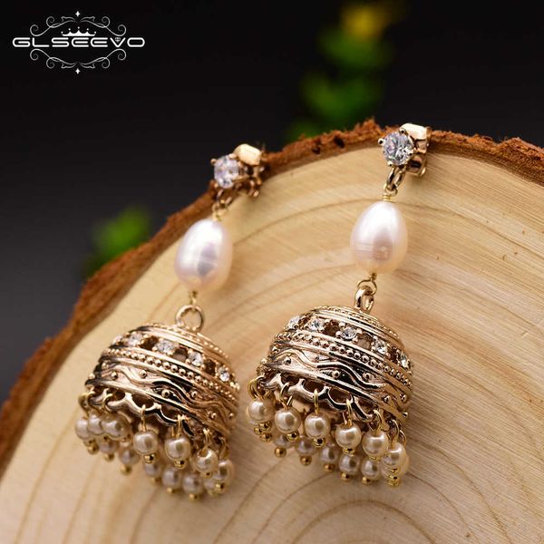 glseevo 925 silver ear pin natural fresh water pearl dangle earrings for women vintage ball shape drop earrings handmade ge0322 cj191209, Golden
glseevo 925 silver ear pin natural fresh water pearl dangle earrings for women vintage ball shape drop earrings handmade ge0322 cj191209, Golden