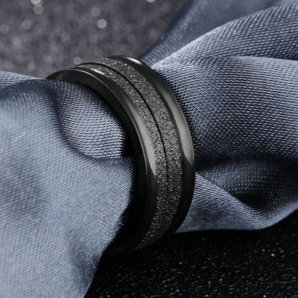 

opk мода простая пара пара кольцо личность корейская версия черный полукруг матовое пара пара кольцо универсальный, Golden;silver