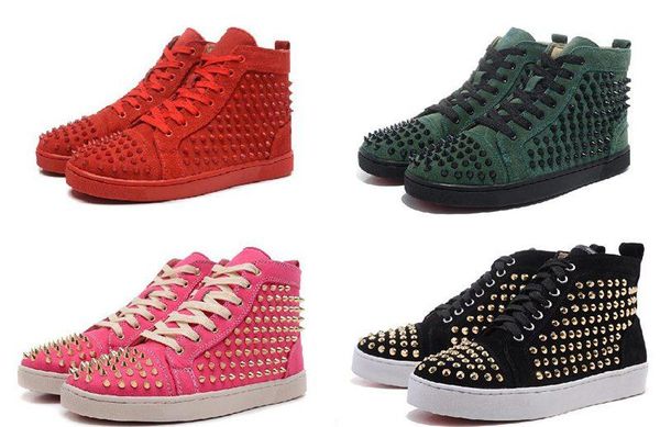 new 2020 designer sneakers red bottom shoe high help suede spike luxury shoes for men and women shoes party wedding crystal leather sneakers, Black
new 2020 designer sneakers red bottom shoe high help suede spike luxury shoes for men and women shoes party wedding crystal leather sneakers, Black