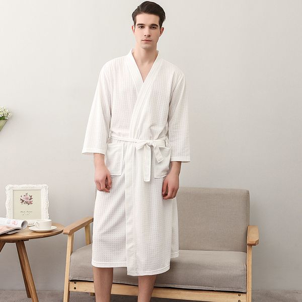 2018 autumn bathrobe for men solid color mens robes long waffle men's home clothes batas de dormir hombre 1293, Black;brown
2018 autumn bathrobe for men solid color mens robes long waffle men's home clothes batas de dormir hombre 1293, Black;brown