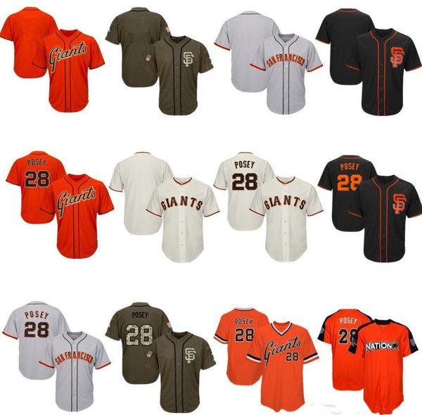 men women youth giants jerseys 28 posey jersey baseball jersey black cream grey gray orange green salute to service players weekend new
men women youth giants jerseys 28 posey jersey baseball jersey black cream grey gray orange green salute to service players weekend new