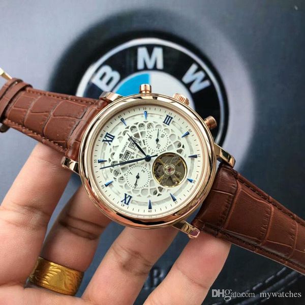 business men watch fashion 42mm dial genuine leather strap automatic mechanical all sub-dials work luxury watches for mens christmas father&, Slivery;brown
business men watch fashion 42mm dial genuine leather strap automatic mechanical all sub-dials work luxury watches for mens christmas father&, Slivery;brown