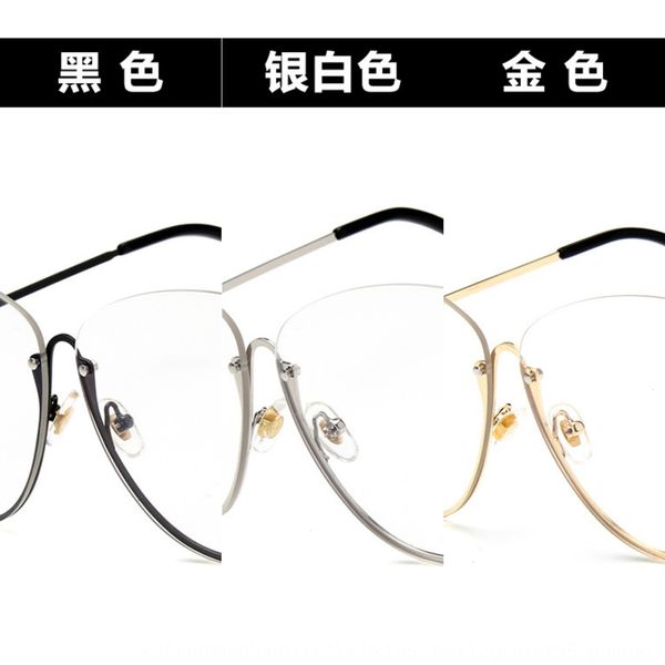 large plain 8352 half frame transparent frame men's and glasses women's glasses, Silver
large plain 8352 half frame transparent frame men's and glasses women's glasses, Silver