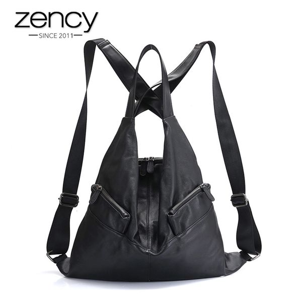 zency unique style women backpack 100% cowhide genuine leather fashion travel bag black lady knapsack girl's schoolbag notebook cj19121
zency unique style women backpack 100% cowhide genuine leather fashion travel bag black lady knapsack girl's schoolbag notebook cj19121