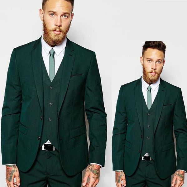 2019 dark green groom wedding tuxedos notch lapel mens prom pants suits 3 piece business party jacket blazer, Black;gray
2019 dark green groom wedding tuxedos notch lapel mens prom pants suits 3 piece business party jacket blazer, Black;gray