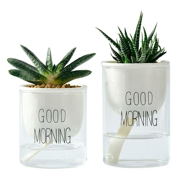 simplicity good morning lazy flower pot unique ceramic glass automatic suction flowerpot hydroponics self watering planter
simplicity good morning lazy flower pot unique ceramic glass automatic suction flowerpot hydroponics self watering planter