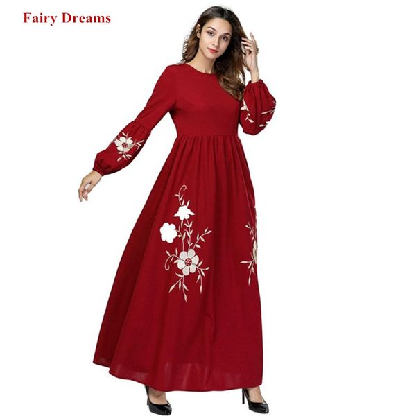 dubai abayas for women embroidery maxi muslim dress kaftan turkish bangladesh arab islamic clothing ladies plus size robe 4xl, Red
dubai abayas for women embroidery maxi muslim dress kaftan turkish bangladesh arab islamic clothing ladies plus size robe 4xl, Red