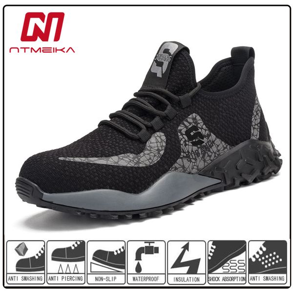 mens work safety shoes slip-resistant anti-puncture construction shoes lightweight reflective work boots, Black
mens work safety shoes slip-resistant anti-puncture construction shoes lightweight reflective work boots, Black