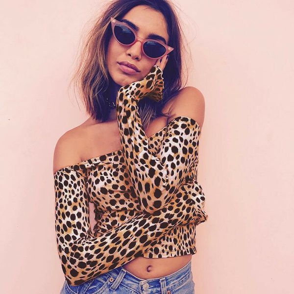 hirigin spring new women off shoulder leopard blouse shirts casual slim korean style crop blouse long sleeve shirts mujer, White
hirigin spring new women off shoulder leopard blouse shirts casual slim korean style crop blouse long sleeve shirts mujer, White