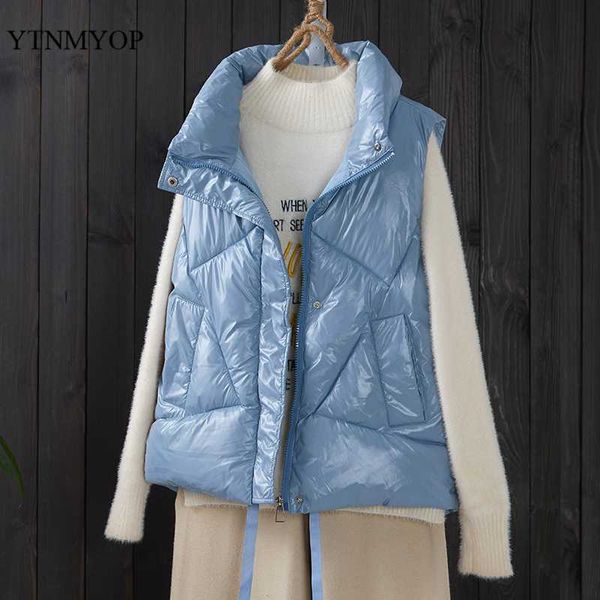 women's vests ytnmyop winter warm vest women thick gilet waterproof snow wear glossy fashion sleeveless jacket coat high street, Black;white
women's vests ytnmyop winter warm vest women thick gilet waterproof snow wear glossy fashion sleeveless jacket coat high street, Black;white