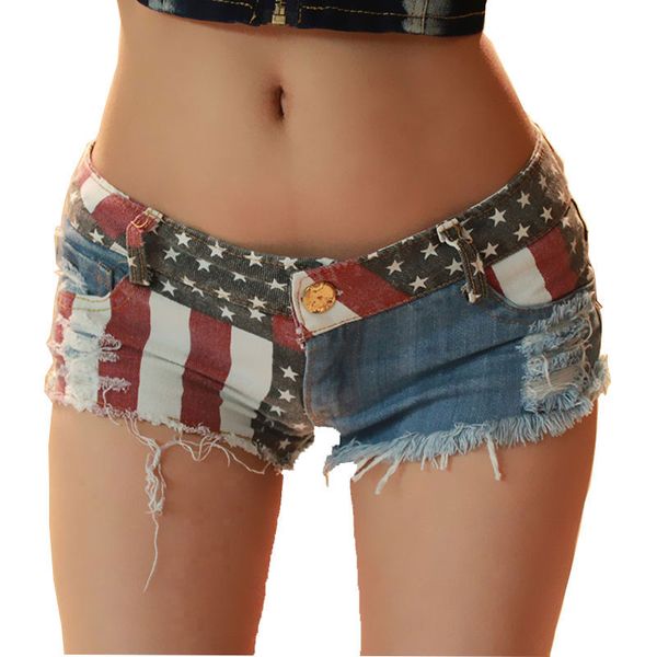 2020 women shorts jeans brand summer mini shorts usa flag print hole destroyed booty denim short feminino mujer plus, Blue
2020 women shorts jeans brand summer mini shorts usa flag print hole destroyed booty denim short feminino mujer plus, Blue