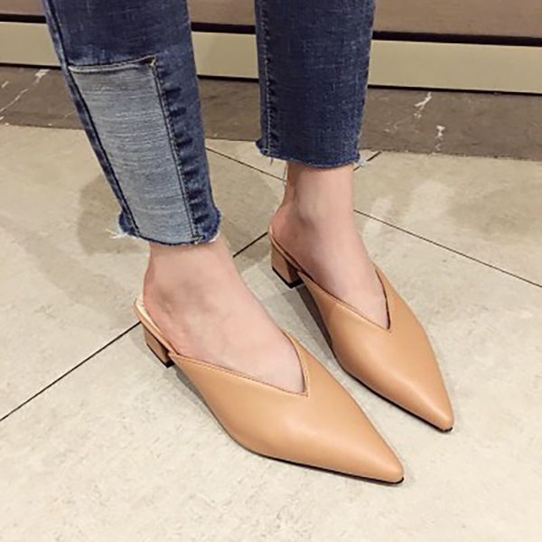 summer ladies sandals female solid fashion shoes women pointed toe comfortable low heels women's casual mules woman footwear, Black
summer ladies sandals female solid fashion shoes women pointed toe comfortable low heels women's casual mules woman footwear, Black