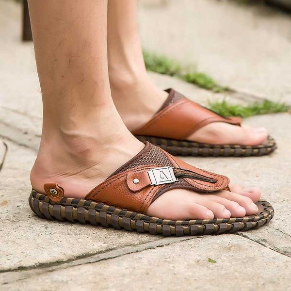 2020 men's flip flops genuine leather slippers beach casual sandals summer for men fashion shoes big size 48, Black
2020 men's flip flops genuine leather slippers beach casual sandals summer for men fashion shoes big size 48, Black