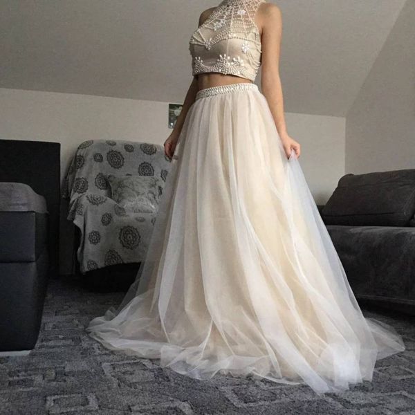 2020 romantic high neck champagne bohemian two piece wedding dress a-line pearls beading boho wedding gowns vestido de noiva sereia, White
2020 romantic high neck champagne bohemian two piece wedding dress a-line pearls beading boho wedding gowns vestido de noiva sereia, White