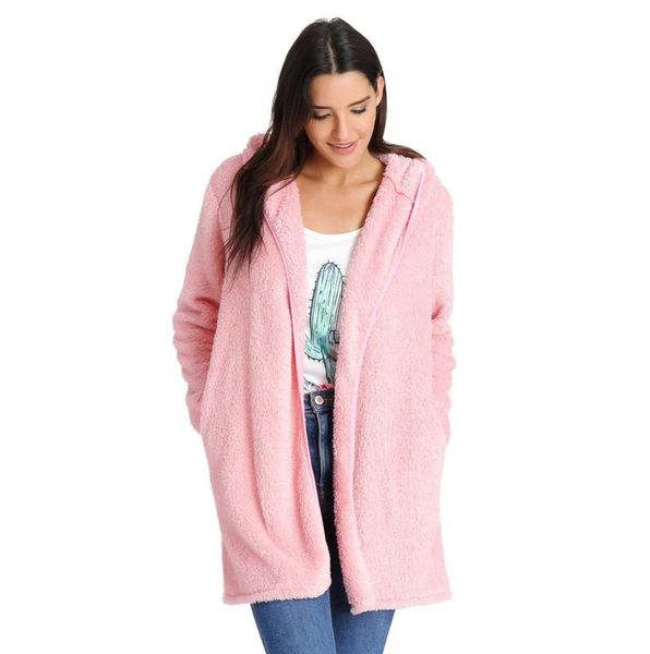 womens fleece lined coat winter jacket thick warm fur fleece teddy long hooded outwear fashion one-tone hooded jacket, Black
womens fleece lined coat winter jacket thick warm fur fleece teddy long hooded outwear fashion one-tone hooded jacket, Black