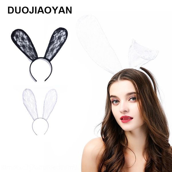 colorful fabric headdress black lace lace long rabbit ear hair band women's hair band, Slivery;white
colorful fabric headdress black lace lace long rabbit ear hair band women's hair band, Slivery;white