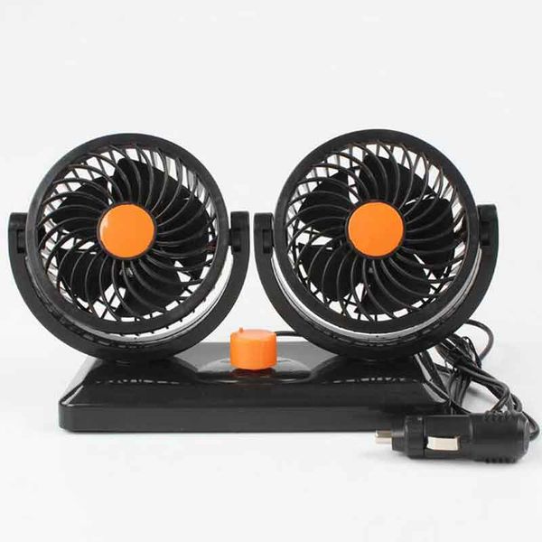 12v/24v mini electric car fan low noise summer car air conditioner 2 gears adjustable car fan air cooling fan