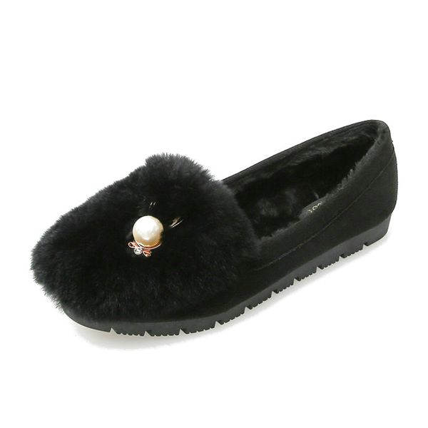 winter flats shoes women plus size 33-43 fur loafers artificial pearl boat shoes for ladies 2020 spring plush flat, Black
winter flats shoes women plus size 33-43 fur loafers artificial pearl boat shoes for ladies 2020 spring plush flat, Black