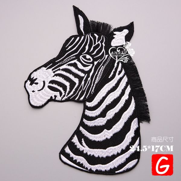 gugutree embroidery big zebra horse patch animal patches badges applique patches for clothing dx-195, Black
gugutree embroidery big zebra horse patch animal patches badges applique patches for clothing dx-195, Black