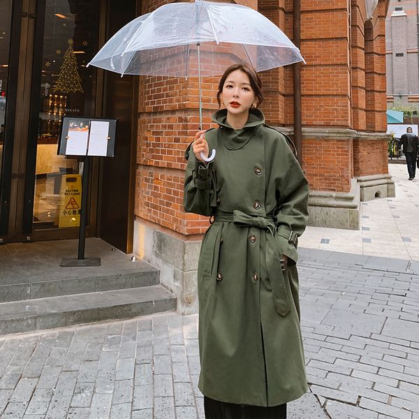 2020 women long trench coat with sashes spring autmn loose casual double breasted windbreaker female vintage cloak overcoats, Tan;black
2020 women long trench coat with sashes spring autmn loose casual double breasted windbreaker female vintage cloak overcoats, Tan;black
