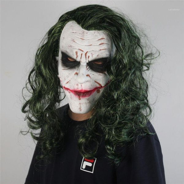 mask dark knight batman clown latex mask new halloween wig headgear cosplay props halloween scary clown, Silver
mask dark knight batman clown latex mask new halloween wig headgear cosplay props halloween scary clown, Silver