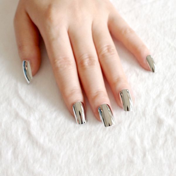 fashion metallic plating full cover false nail tips plate manicure metalic 24pcs long size silver fake nail art decorations n02, Red;gold
fashion metallic plating full cover false nail tips plate manicure metalic 24pcs long size silver fake nail art decorations n02, Red;gold