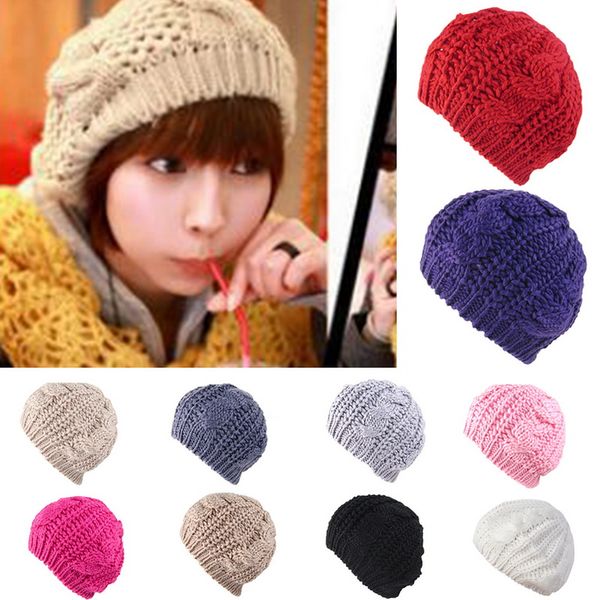 laamei new winter hat knit crochet beret girl cap cotton warm cute beanie solid beret female bonnet caps winter all matched, Blue;gray
laamei new winter hat knit crochet beret girl cap cotton warm cute beanie solid beret female bonnet caps winter all matched, Blue;gray