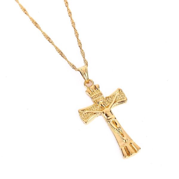 men cross necklace pendant women jesus crucifix 24k gold color jesus of nazareth king of the jews, Silver
men cross necklace pendant women jesus crucifix 24k gold color jesus of nazareth king of the jews, Silver