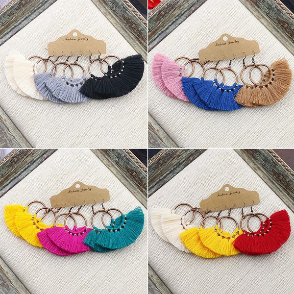 women ethnic bohemian personality handmade tassel earrings dangle pendant earrings fashion creative jewelry 3 pairs/set, Silver
women ethnic bohemian personality handmade tassel earrings dangle pendant earrings fashion creative jewelry 3 pairs/set, Silver