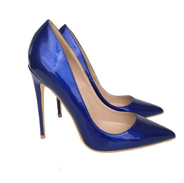 real p factory custom make woman king blue patent leather pointed toe pumps woman high heel stilettos dress shoes, Black
real p factory custom make woman king blue patent leather pointed toe pumps woman high heel stilettos dress shoes, Black