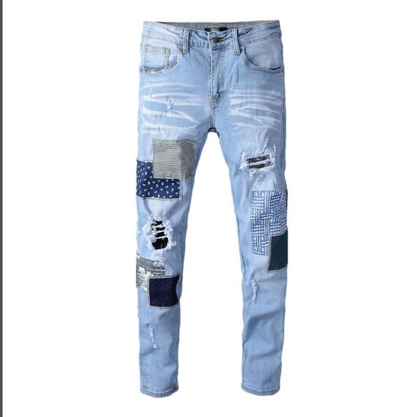 fashion jeans men's designer 2020 summer trend stretch slim straight jeans denim trend men's casual pants wholesale--4, Blue
fashion jeans men's designer 2020 summer trend stretch slim straight jeans denim trend men's casual pants wholesale--4, Blue