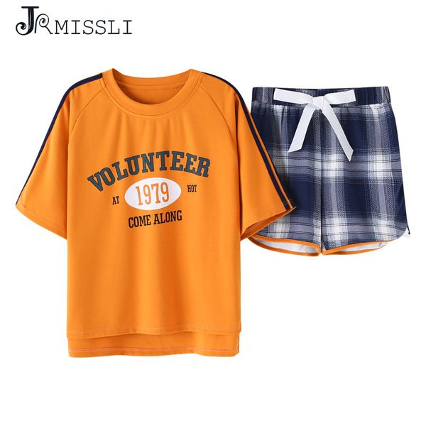 jrmissli summer cute korean letter print cartoon pajamas sets women 100% cotton quality female pijamas mujer casual pyjamas, Blue;gray
jrmissli summer cute korean letter print cartoon pajamas sets women 100% cotton quality female pijamas mujer casual pyjamas, Blue;gray