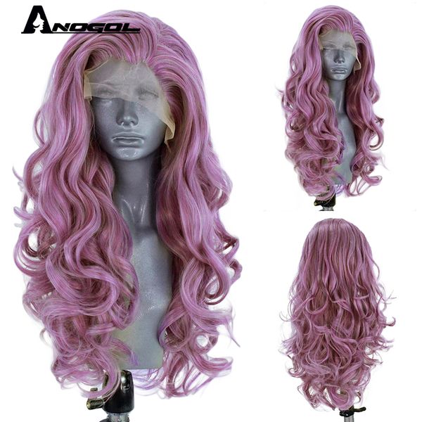 anogol part long body wave lavender purple synthetic lace front wig high temperature fiber hair wigs for women, Black
anogol part long body wave lavender purple synthetic lace front wig high temperature fiber hair wigs for women, Black