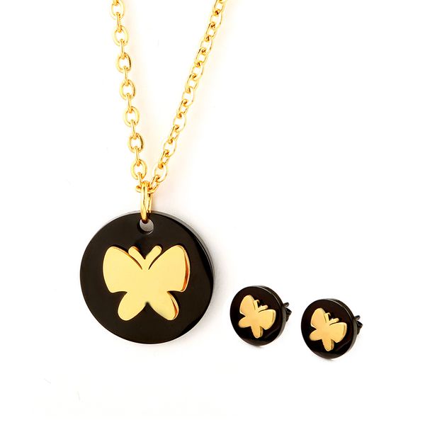 women female party butterfly jewelry pendant necklaces gold color stainless steel jewelry round shape necklaces for women, Silver
women female party butterfly jewelry pendant necklaces gold color stainless steel jewelry round shape necklaces for women, Silver