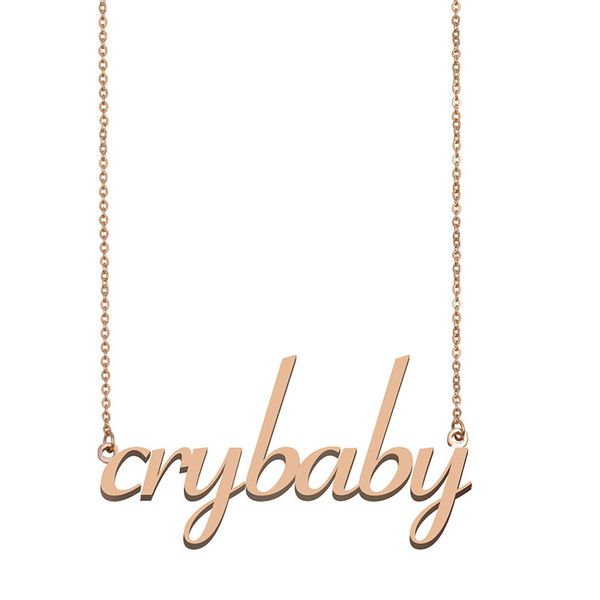 crybaby name necklace pendant for women girls birthday gift custom nameplate kids friends jewelry 18k gold plated stainless steel, Silver
crybaby name necklace pendant for women girls birthday gift custom nameplate kids friends jewelry 18k gold plated stainless steel, Silver