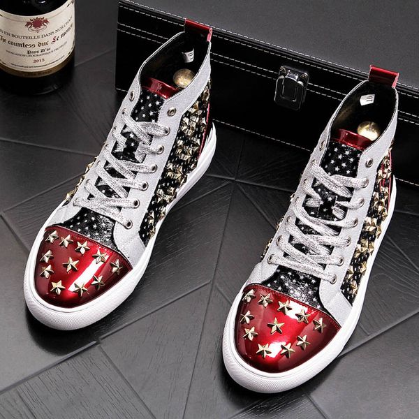 men brand designer garish rivet american flag shoes causal flats moccasins male high rock hip hop mixed color shoes for man, Black
men brand designer garish rivet american flag shoes causal flats moccasins male high rock hip hop mixed color shoes for man, Black
